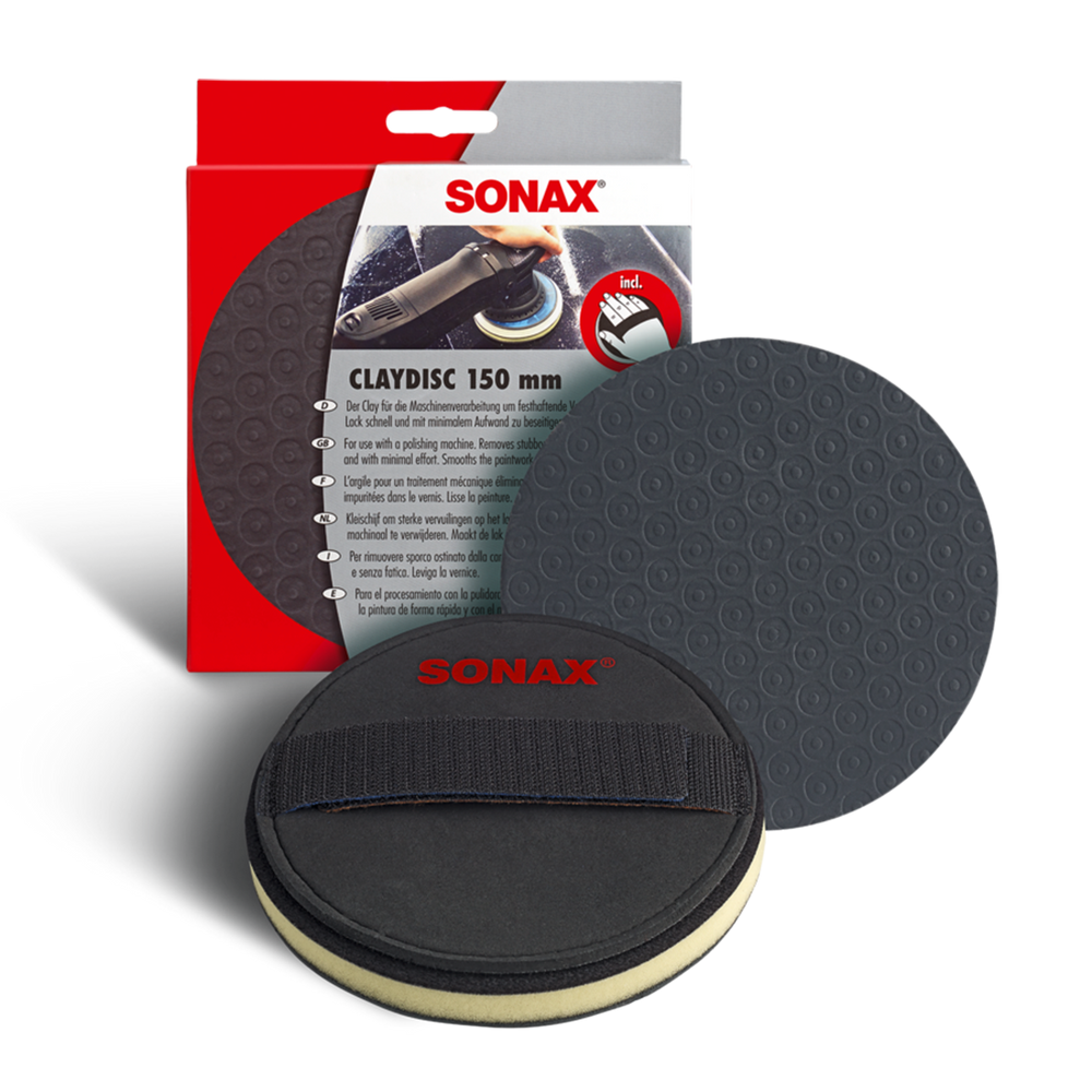 SONAX Clay Disc 150mm w Hook & Loom Velcro