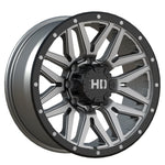 Fast HD Menace 17x8.0 8x165.1 ET15 121.1 Satin Gunmetal with Black Trim