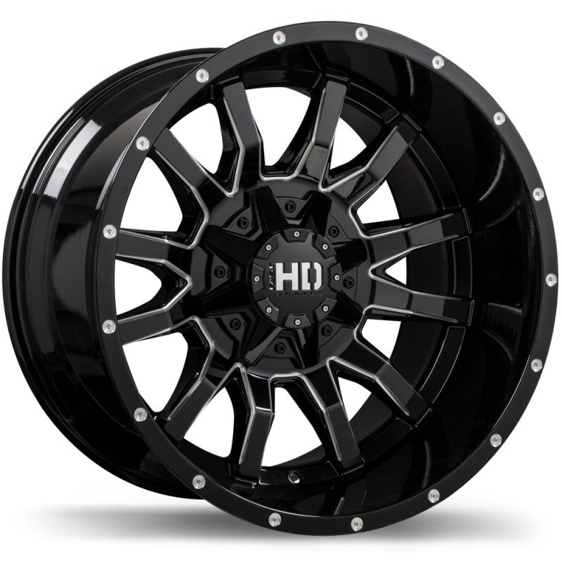 Fast HD TRAXX 20x12.0 5x127 / 139.7 ET-44 78 Gloss Black with Milled Trim