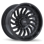 Fast HD D-STRUCT 20x10.0 5x139.7 ET-15 77.8 Gloss Black with Grey Milling