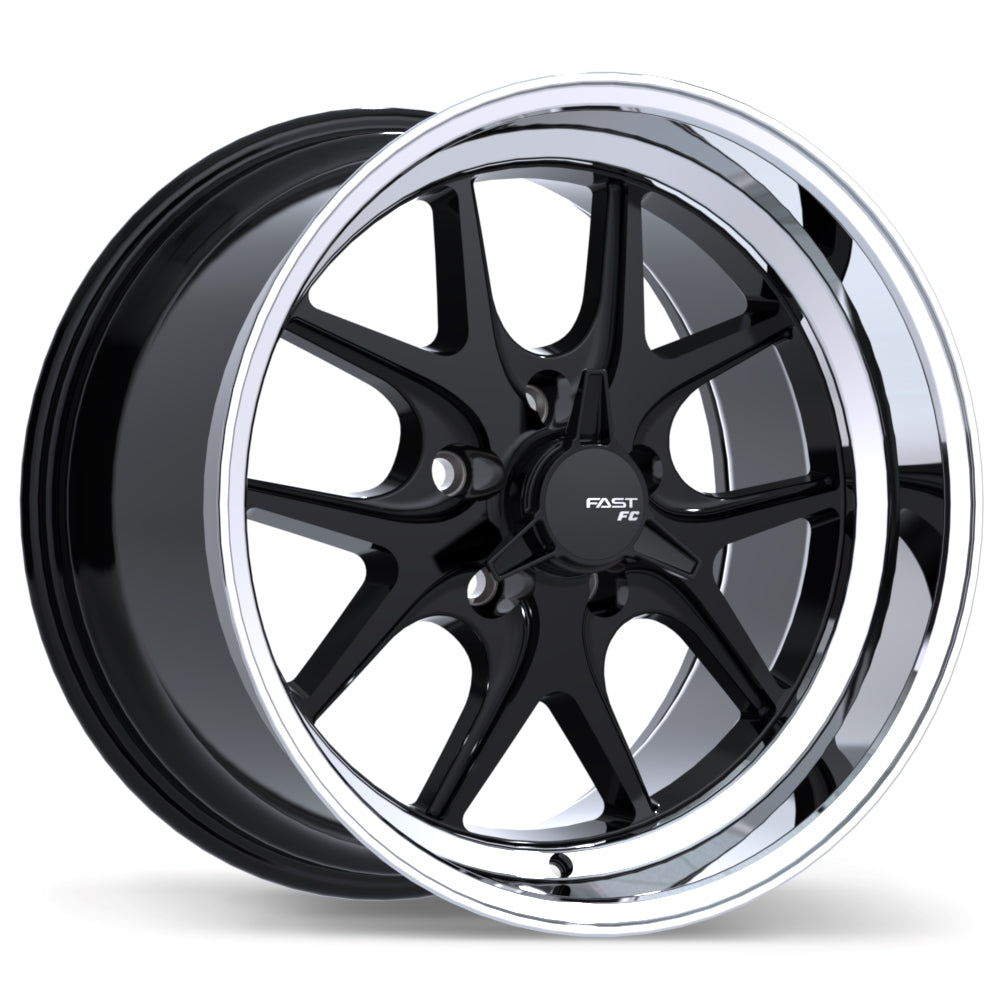 Fast Wheels FC04V 17x10.5 5x120.65 ET15 70.3 Gloss Black with Machined Lip