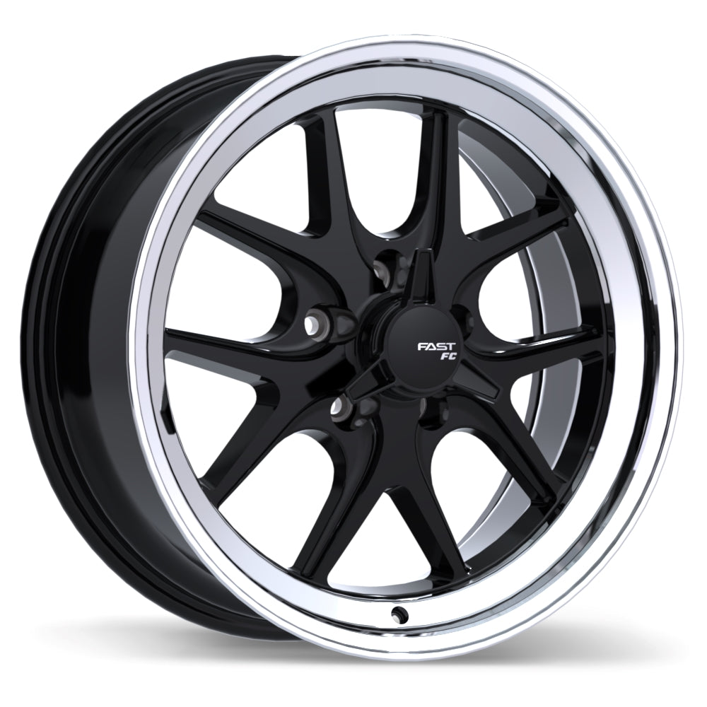 Fast Wheels FC04V 18x8.0 5x114.3 ET20 70.6 Gloss Black with Machined Lip